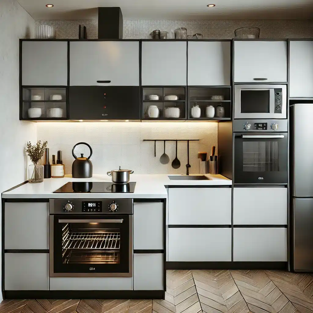 Eletrodomesticos - cozinha pequena simples.