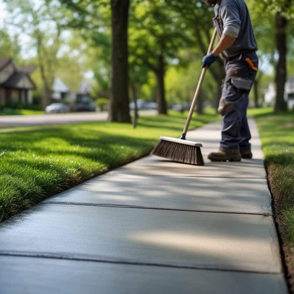 concreto vassourado calçadas e passeios